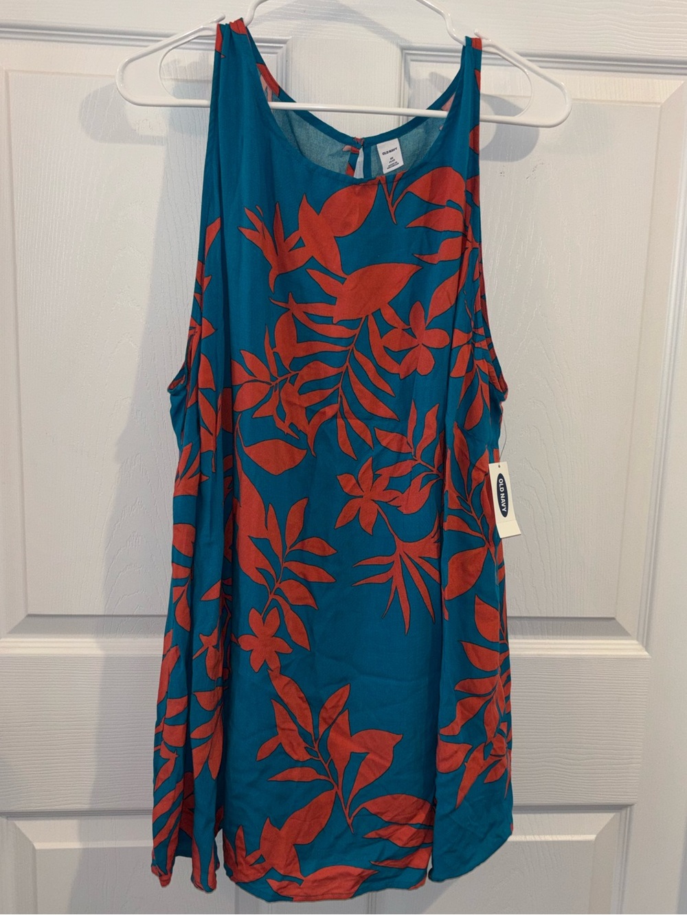 Old Navy Floral Sleeveless Blouse Tank Top Women’s Sz 3x NWT Blue